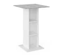 Vicco Table de Bar Rodeo, Béton, 70x70cm | utilisable comme table haute, gain de place pour les petits espaces