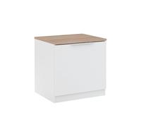 Table de chevet Betti, 50x50cm avec 1 porte, Blanc/Sonoma, Vicco 41507