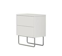 Vicco Table de chevet "Calvin", Blanc 45 x 50 cm | pour le rangement des objets du quotidien à côté du lit