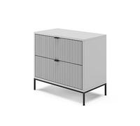 Vicco Table de Chevet Eliza, Gris, 66x60cm | peut être combiné pour servir de table d’appoint ou de table de chevet