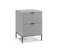 Vicco Table de Chevet Eliza, Gris/Noir, 40x55.4cm