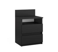 Vicco Table de Chevet Monty, Noir, 39.6x59.1cm
