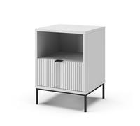 Vicco Table de Nuit Eliza, Blanc, 40x55cm | avec 1 tiroir, utilisable comme surface de dépôt à côté du lit ou du canapé