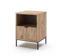 Vicco Table de Nuit Eliza, Chêne Viking, 40x55cm | avec 1 tiroir, utilisable comme surface de dépôt à côté du lit ou du canapé