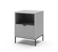 Vicco Table de Nuit Eliza, Gris, 40x55cm | avec 1 tiroir, utilisable comme surface de dépôt à côté du lit ou du canapé