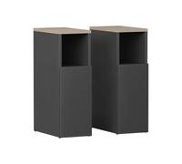 Vicco Table de Nuit Enton Anthracite/Sonoma | set de 2 pièces, convient comme surface de rangement à côté du lit
