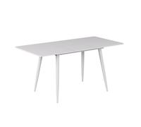 Vicco Table de Salle à Manger Beaver, Blanc, 120-160 x 80 cm | extensible, pour une utilisation flexible comme table à manger ou de travail
