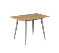 Vicco Table de salle à manger "Beaver", Chêne doré/Grège 80-110 x 70 cm | Extensible, pour une utilisation flexible comme table à manger ou de travail