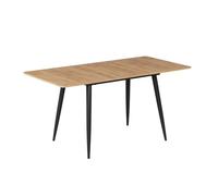 Vicco Table de salle à manger "Beaver", Chêne doré/Noir 120-160 x 80 cm | extensible, pour une utilisation flexible comme table à manger ou de travail