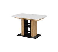 Vicco Table de Salle à Manger Fenaro, Chêne Blanc/Force de l'or, 120x80cm, Extensible avec rallonge synchronisée pour Une Longueur de Table Variable
