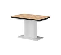 Vicco Table de salle à manger "Fenaro", Chêne doré/Blanc 120-160 x 80 cm | extensible, avec fonction d’extension pour des longueurs de table variables