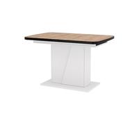 Vicco Table de Salle à Manger Fenaro, Chêne doré/Blanc, 120-160 x 80 cm | extensible, extensible avec rallonge pour des dimensions de table flexibles