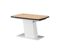 Vicco Table de salle à manger "Fenaro", Chêne doré/Blanc 120-160 x 80 cm | extensible, extensible pour une adaptation flexible à la taille de la table