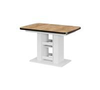 Vicco Table de Salle à Manger Fenaro, Chêne doré/Blanc, 120x80cm, Extensible avec rallonge synchronisée pour Une Longueur de Table Variable