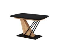 Vicco Table de Salle à Manger Fenaro, Chêne Noir/Force de l'or, 120x80cm Extensible, Extensible jusqu'à 160 cm avec rallonge intégrée