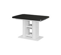 Vicco Table de Salle à Manger Fenaro, Noir/Blanc, 120x80cm, Extensible avec rallonge synchronisée pour Une Longueur de Table Variable