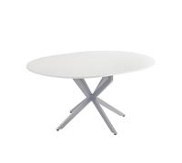 Table de salle à manger Loyd, 120x76.5cm extensible, Blanc/Gris, Vicco 51778