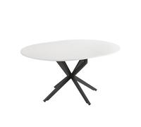 Vicco Table de Salle à Manger Loyd, Blanc/Noir, 120x76.5cm Extensible, adapté à l’Extension de la Surface de Table en Cas de Besoin