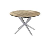 Vicco Table de Salle à Manger Loyd, Chêne Rustique/Gris, 120x76.5cm | extensible, adapté à l’extension de la surface de table en cas de besoin