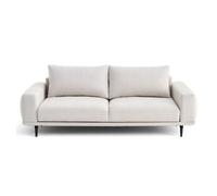 Vicence - canapé droit 3 places convertible en tissu - Beige
