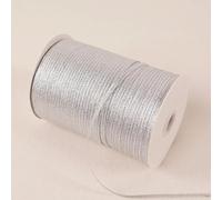 VICIYOO Ruban de Satin de Soie pailleté Or et Argent de 10 mètres et 3 mm, idéal pour la décoration de fêtes et de Mariages, l'emballage Cadeau et Le Bricolage.