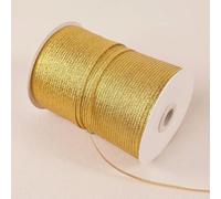 VICIYOO Ruban de Satin de Soie pailleté Or et Argent de 10 mètres et 3 mm, idéal pour la décoration de fêtes et de Mariages, l'emballage Cadeau et Le Bricolage.
