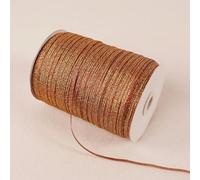 VICIYOO Ruban de Satin de Soie pailleté Or et Argent de 10 mètres et 3 mm, idéal pour la décoration de fêtes et de Mariages, l'emballage Cadeau et Le Bricolage.