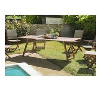 Vick - table de jardin 6 à 8 pers. Rect. 220 x 90cm bois acacia huilé