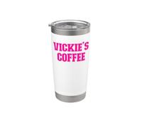 Vickie's Coffee Vickie Nom personnalisé Gobelet isotherme en acier inoxydable double paroi