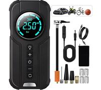 VICKSONGS Gonfleur Electrique Pneu Portatif, 7200mAH 180Psi Pompe Électrique Voiture,Vélo,Moto, Mini Compresseur à Air Portatif, Rechargeable Pompe a Air Electrique