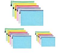Vicloon 15PCS Pochette Document, Document Dossier Pochette PVC Zip, A3 A4 A5 Pochettes Dossier Sachets Pour Stockage DocumentsRecettes D'Entreprises Organisation