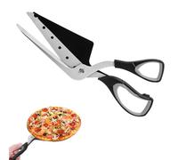 Vicloon Ciseaux à Pizza avec Pelle, 27CM Noir Coupe Pizza Multifonctionnels | Ciseaux de Cuisine, Lame Tranchante en Acier Inoxydable de Qualité Alimentaire et Poignées Anti-dérapantes Souple
