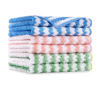Vicloon Cuisine Chiffon de Nettoyage,6pcs Chiffon Microfibre Nettoyage Serviettes de Nettoyage Tout Usage Multifunction pour Salle de Bain Maison Cuisine Bureau Voiture,Multicolore