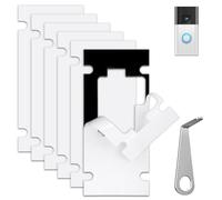 Vicloon Lot de 6 Rubans Adhésifs Double Face Sans Perçage Compatibles Avec Les Sonnettes Vidéo Ring Battery Video Doorbell, Avec 1 e Sonnette, Support de Montage Adhésif Puissant pour Maisons