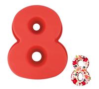 Vicloon Nombre de Silicone Moule à Gâteau, Grands Moules à Gâteau 3D en Silicone, 3D en Silicones Numérique, Moule Gateau Chiffre 8, pour Décoration de Gâteaux, Mariage, Anniversaire, Fête