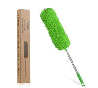Vicloon Plumeau Poussière, Plumeau Télescopique avec Poignée en Acier Inoxydable Plumeaus Poussiere Telescopique pour Plafonds Les Stores Les Toiles d'araignée Les Voitures, Vert 13 * 32 * 242cm