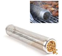 VICMAT Tube de fumage pour barbecue, en acier inoxydable 304, fumée, 30,5 cm, accessoires pour barbecue à gaz et barbecue à charbon, boîte de fumage, fumoir à granulés