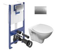 ViConnect Pro S Pack WC Bâti Villeroy & Boch + WC suspendu Jika Neo + Abattant + Plaque (ViConnectS-LinePro-1)