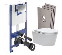 ViConnect Pro S Pack WC bâti Villeroy & Boch + WC Swiss Aqua Technologies + abattant SoftClose + plaque (VCNSAT2SBCH)