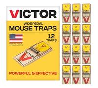 Victor Lot de 12 pièges à Souris M035-12 avec pédale en Plastique, Bois FSC provenant de Sources durables, pièges à Souris en Bois