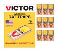 Victor Piège à Rats M205-9 Easy Set Pédale en Plastique provenant de Sources durables FSC Piège à Rats - 9 pièges en Bois