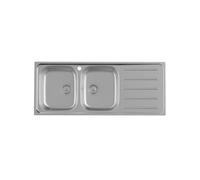 Victoria 120ed évier inox 2 cuves 1 égouttoir à droite 1200x490x155 mm - ROCA A873121A01