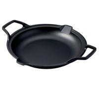Victoria 32722 - Poêle à paella en fonte, compatible induction, 33 cm, pour cuisson au feu, en fonte, de couleur noire, sans revêtement PTFE