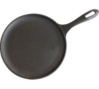 Victoria 32999 Plaque de gril en fonte Comal Poêle à pizza 26,6cm Induction, feu, gril, four Noir
