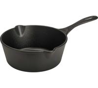Victoria 37819 Poêle en fonte profonde émaillée Induction 20cm, Cast Iron Skillet sans PTFE Noir