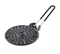 Victoria Grille à Arepas en Fonte Émaillée 20cm, Revêtement Antiadhésif Naturel sans PFOA, Arepera Diffuseur de Chaleur pour Induction, Gaz et Four, Idéal pour Tortillas, Pain Naan et Galettes