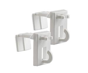 Victoria M. Easyfit Support pour Store en Bambou de Victoria M. | Lot de 2 | Blanc | Aucun Trou nécessaire grâce au système de Montage Easyfit - Montage sans percer!