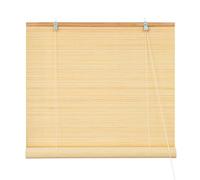 Victoria M. Store Bambou sans Perçager, Protection Solaire et visuelle, Store à tirage latéral sans percer, pour fenêtres et Portes, 100 X 130 cm, Nature
