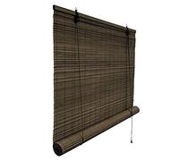 Victoria M. Store en Bambou Opaque à tirage latéral, Protection Solaire et visuelle, pour fenêtres et Portes 140 x 220cm, Marron Foncé