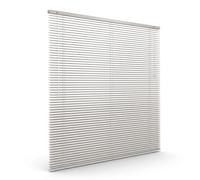 Victoria M. Store vénitien en Aluminium 25 mm pour fenêtres et Portes, sans pré-perçage, Clips de Serrage Inclus, 105 x 175 cm, Gris-Beige